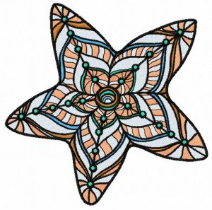 Mosaic star embroidery design