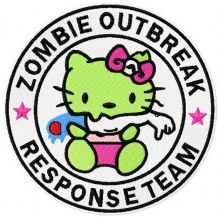 Kitten zombie outbreak response team 2 embroidery design