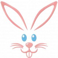 Pink bunny free embroidery design