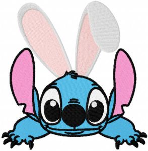 Funny easter stitch embroidery design