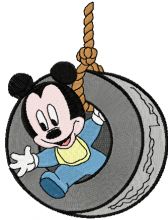 Mickey Mouse play embroidery design