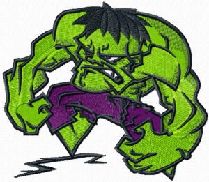 Incredible Hulk Superhero embroidery design