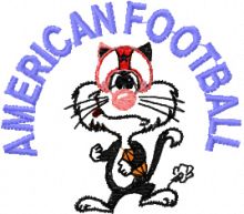 American football embroidery design