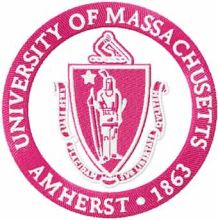 University of Massachusetts at Amherst Logo embroidery design