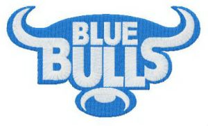 Blue Bulls logo embroidery design