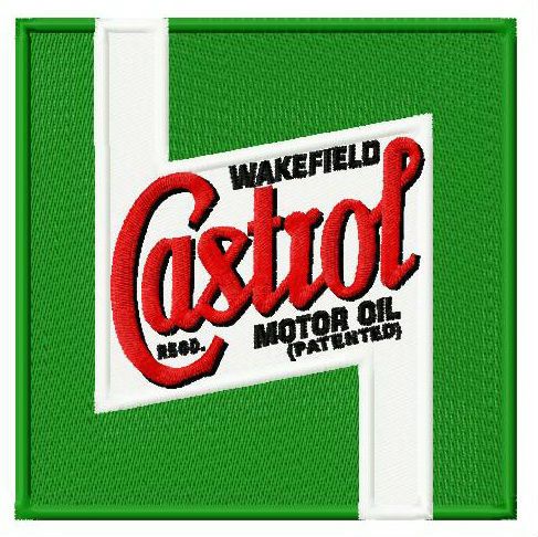 Castrol logo machine embroidery design