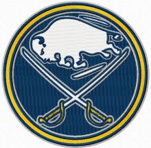 Buffalo Sabres round logo embroidery design