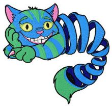 Cheshire crazy mood embroidery design