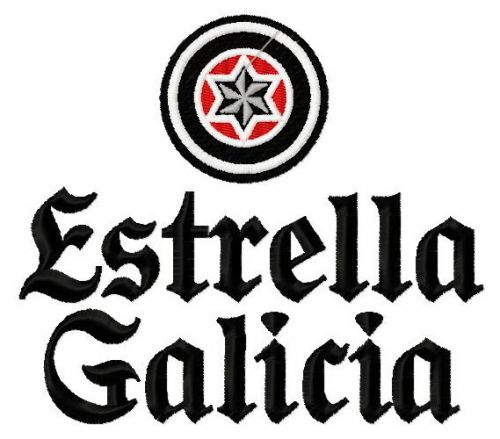 Estrella Galicia logo 3 machine embroidery design