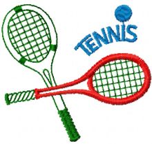 Tennis embroidery design