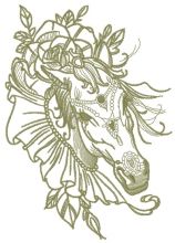 Coquette horse 2 embroidery design