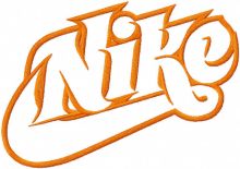 Nike modern one colored logo embroidery design
