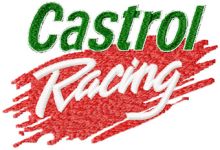 Castrol racing logo embroidery design