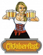 Beer girl 9 embroidery design
