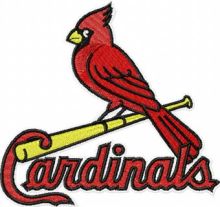 St Louis Cardinals logo embroidery design