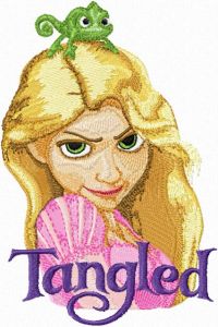 Rapunzel  embroidery design