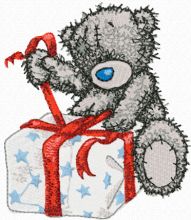 Teddy Bear Christmas is coming embroidery design