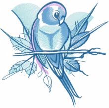 Lonely swallow embroidery design