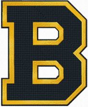 Boston Bruins big B logo embroidery design