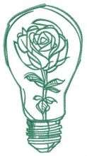 Look through the light bulb embroidery design