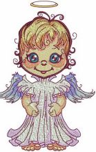 Cute angel embroidery design