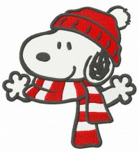 Warm winter set for Snoopy embroidery design
