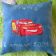 Embroidered pillowcase with Lightning McQueen design