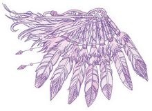 Feather decoration embroidery design