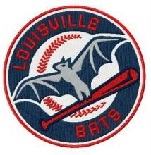 Louisville Bats logo embroidery design