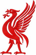 Liverpool football club bird embroidery design