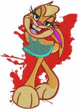 Lola Bunny sings embroidery design