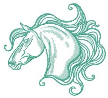 Mettlesome horse 3 embroidery design