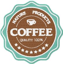 Coffee Labels American Classic style embroidery design