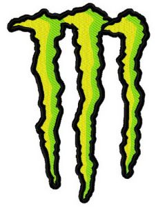 Monster energy embroidery design