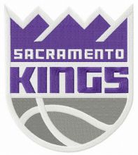 Sacramento Kings logo embroidery design
