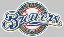 Milwaukee Brewers logo embroidery design