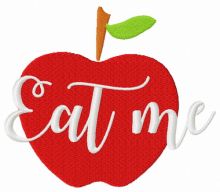 Eat me embroidery design
