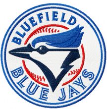 Bluefield Blue Jay Logo embroidery design