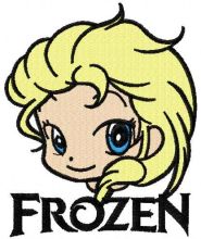 Elsa Chibi Frozen 2 embroidery design