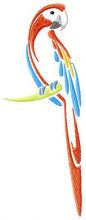 Parrot embroidery design