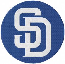 San Diego Padres classic logo embroidery design