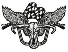 Biker's wings 2 embroidery design