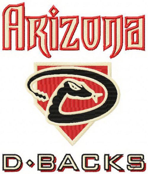 Arizona Diamonbacks alternative logo 2 machine embroidery design