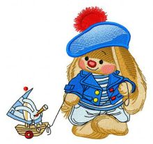 Bunny Mi the sailor embroidery design