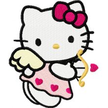 Hello Kitty Cupid embroidery design