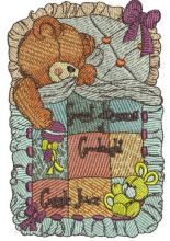 Sweet dreams and good night embroidery design