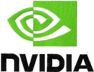 Nvidia logo embroidery design