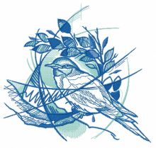 Bird's nest embroidery design