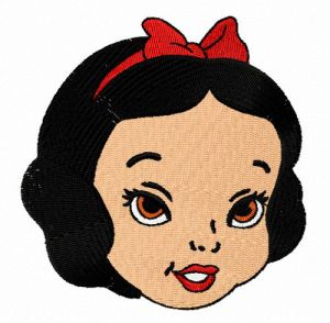 Snow White girl embroidery design