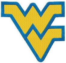 West Virginia Mountaineers logo embroidery design
